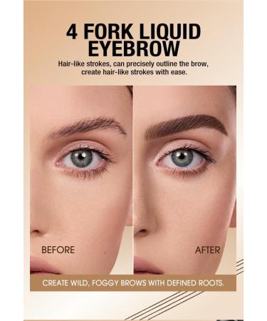 2024 New Magic 4-Tip Eyebrow Pencil Upgraded 3D Waterproof and Sweat-proof Microblading Eyebrow Pencil Contouring Pen Long-Lasting Eyebrow Brush (Dark Brown) - Buy Online on GoSupps.com