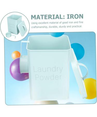 FOMIYES 1 Set Washing Storage Bucket Laundry Soap Dispenser Metal Laundry Holder Bucket with Scoop Fabric Softener Dispenser Laundry Holder Bin 1 count (Pack of 1) Sky-blue - Buy Online on GoSupps.com