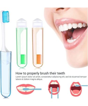 Foldable Travel Toothbrush Set - 4 Mini Soft Bristle Portable Manual Toothbrushes for Adults & Kids - Ideal for Travel - Buy Online on GoSupps.com