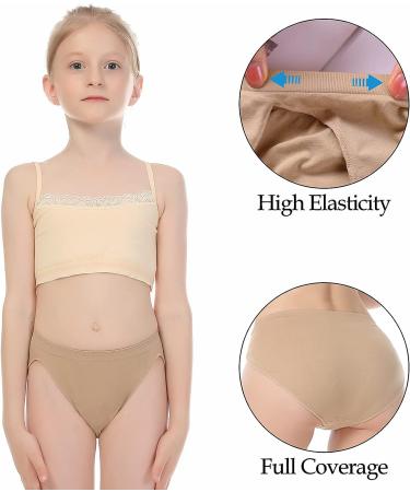 NIMONI 2 Pack Nude Ballet Dance Briefs for Women and Girls - Beige High Cut Cotton Shorts for Gymnastics - Ages 5-10 - Buy Online on GoSupps.com