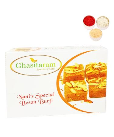 Ghasitaram Gifts Bhaidooj Gifts for Brothers - Nani's Special Besan Barfi 200 GMS Bhaidooj Gifts for Brothers - Besan Barfi 200 gms