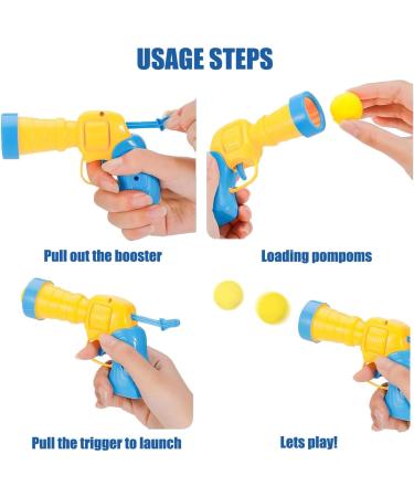 Cat Interactive Toys Cat Ball Toy Toy Ball Launcher with 100pcs Soft Pom Pom Balls Cat Fetch Toys for Indoor Exercise Pet Chasing Training Toys - Buy Online on GoSupps.com