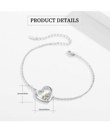 CHENGHONG Animal Women's Bracelet 925 Silver Adjustable Lucky Panda Elephants Cat Cow Dolphin Bracelets Anklet for Girl Kids Daughter Friends Dog Bracelet 2 - Buy Online on GoSupps.com