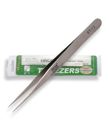P-Beauty Cosmetic Accessories |Vetus eyelashes tweezers for the eyelash extension ST-10 |Ideal suitable for individual eyelashes & volume technology |Including protective cap |(St-10)