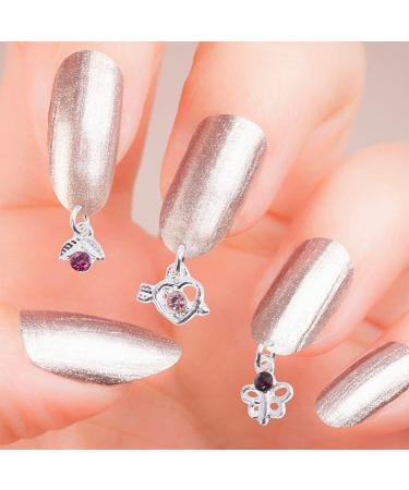 Lurrose 2 Boxes nail pendant nail DIY pendant punch nail piercing charms nail art piercing jewelry metal nail art charms nail accessories nail art decor perforation drill alloy 3d - Buy Online on GoSupps.com
