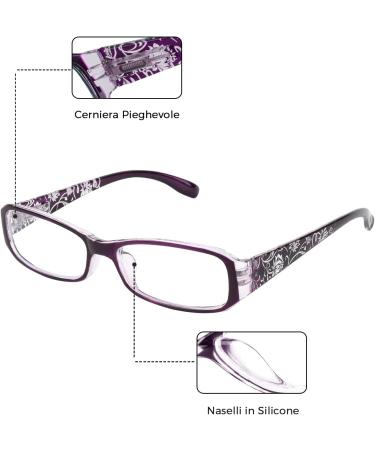 Lightweight Blue Light Blocking Reading Glasses for Women - 4 Pack 2.5x - Stylish Compact Eyeglasses for Computer Use - Buy Online on GoSupps.com