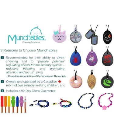 Munchables Chewable Leaf Pendant - Gold Sensory Adult Chewelry - Buy Online on GoSupps.com