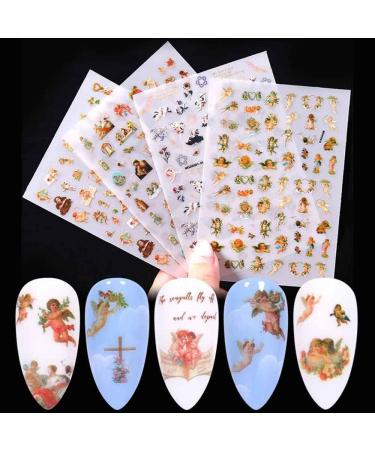 Decor Water Transfer Stickers Nail Art Decoration Flower And Leaf Pattern 3D Nail Art Sticker Nail Decal Stickers Angel Pattern Stickers - Buy Online on GoSupps.com