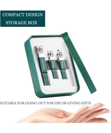 MIUPOO Nail Clippers Set with Catcher Mess Free Nail Clippers Self Collecting Stainless Steel Nail Cutter and Sharp Oblique Toenail Clippers and Nail File 4 Pieces 4Set Nail Clippers - Buy Online on GoSupps.com