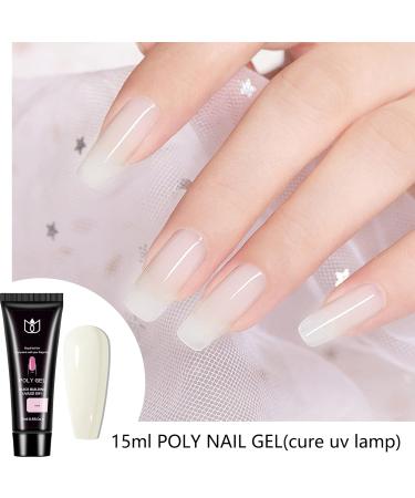 Poly Nail Extension Gel Nail Builder 6 Colors UV Poly Gel Set False Nail Gels Nail Extension Nude Pink Nail Gel Enhancement Crystal Polygel for Beginners Nail Art French Manicure Women (6 Colors) - Buy Online on GoSupps.com