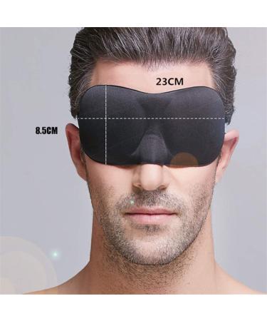 Winwinfly Sleep Mask 3D Sleeping Masks Eye Mask Soft Silk Lightweight Comfortable and Adjustable for Travel Nap Black - Buy Online on GoSupps.com