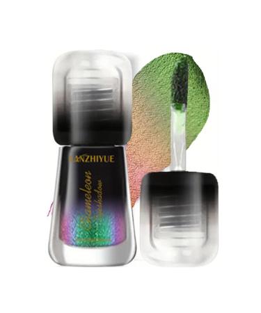 Chameleon Liquid Eyeshadow | Metal Colors Liquid Shimmer Eyeshadow Multifunctional Eye Makeup Supplies Christmas Halloween Cosmetics for Carnival Parties 02#