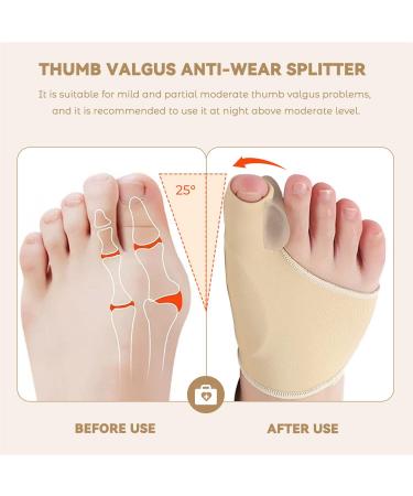 Qiefarm Bunion Corrector - Pain Relief Toe Separators for Hallux Valgus Correction (4PCS) - Buy Online on GoSupps.com