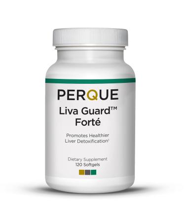 PERQUE Liva Guard Forte 120 Softgels Herbal & Antioxidant Formula for Liver Function & Detox Supports Metabolic & Cellular Health Non-GMO Gluten-Free Vegetarian Formula 120 Count