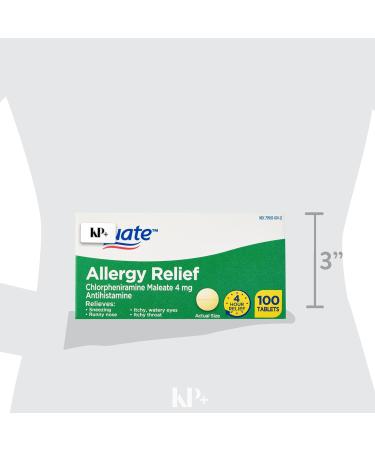 Allergy Relief Tablets 4 mg Chlorpheniramine Maleate | Antihistamine | 100 Tablets | Sneezing Runny Nose & Itchy Eyes Relief | Pack of 2 - Buy Online on GoSupps.com