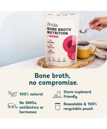 Beef Bone Broth Powder | 100% Natural Collagen & Protein | Grass-Fed | Amino Acids & Minerals | 300g - Nutrition for Gut, Skin, Hair & Nails - Buy Online on GoSupps.com