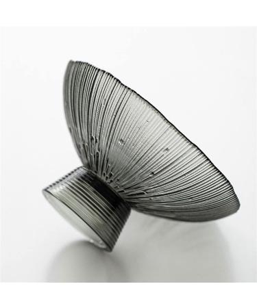 Fruit Bowl Salad Bowl Countertop Fruit Basket Striped Glass Fruit Plate Household High-Footed Snacks Candy Storage Plate Salad Bowl Fruit Bowl for Kitchen Counter (A) - Buy Online on GoSupps.com