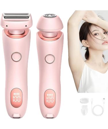 Elorixa Shaver Elorixa The Smooth Shave Pro Beauty Glide Pro Shaver Silk Glide Razor 2 in 1 Elegance Portable Electric Shaver Razors for Women Men 6.5 x 2.0 x 1.3 Inch Pink