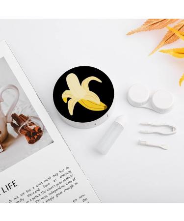 Banana Round Case For Contact Lens Kit Storage Box with Mirror Printed - Buy Online on GoSupps.com