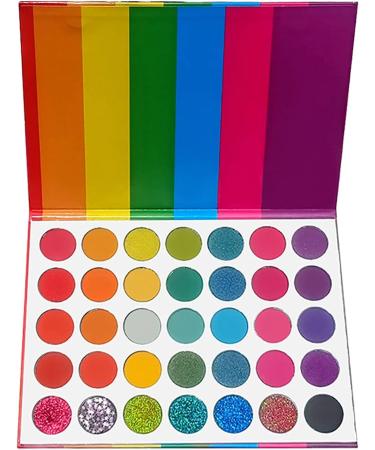 Makeup Palettes 35 Colors Eye Shadow Palette - Matte and Shimmers Makeup Palette Blendable Waterproof Eye Shadow No Flaking Little Fall - Buy Online on GoSupps.com