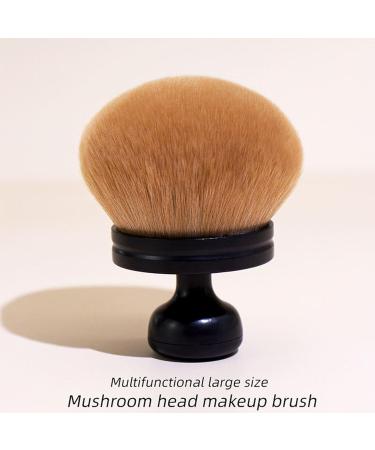 Powder Brush for Pressed Powder | Blush Brush Powder Brushes - Nail Brush Face Brushes Makeup Setting Powder Brush with Mushroom Head for Setting Loose & Pressed Powder black - Buy Online on GoSupps.com