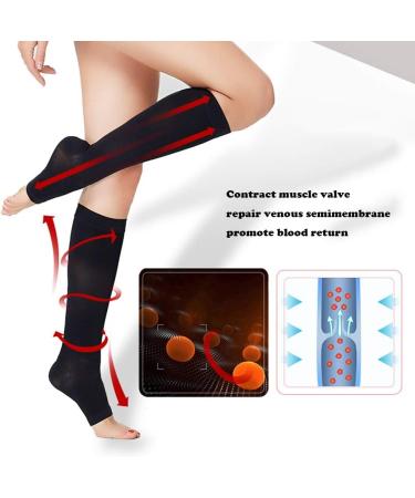 Premium 30-40 mmHg Medical Compression Calf Stockings - Varicose Vein Recovery Socks for Travel & Sports (2 Pairs Wrap Foot XL) - Buy Online on GoSupps.com