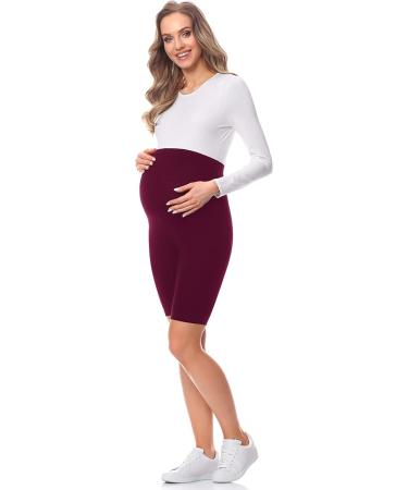 Be Mammy Maternity Short Leggings 04 XXL - Claret | Comfortable Pregnancy Wear - Buy Online on GoSupps.com