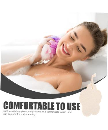 Balacoo 3pcs Flower Shaped Cotton Loofah Set - Cute Cartoon Shower Scrubber for Men & Women | 13x13cm Bath Sponges & Towel Pattern - Buy Online on GoSupps.com