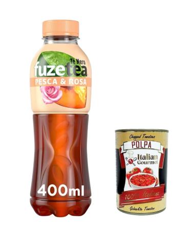 Italian Gourmet E.R. 24 x Rosette Pet Black Tea Bags 400ml + Italian Gourmet Polpa 400g