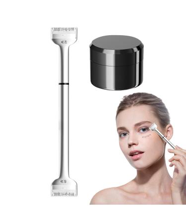 Lower Lash Stamp 2 In 1Eyelashes and Eyeliners Stamping Set with ink Lower Lashes Extensions Stamps Quick Eye Makeup Tool Waterproof Sweatproof for Make Up Beginner Black