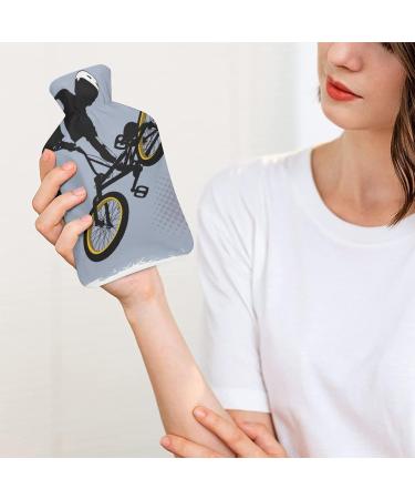Hot Water Bottle with Lid - Motocross Motorcycle Rubber for Pain Relief Cramps & Therapy - Buy Online on GoSupps.com
