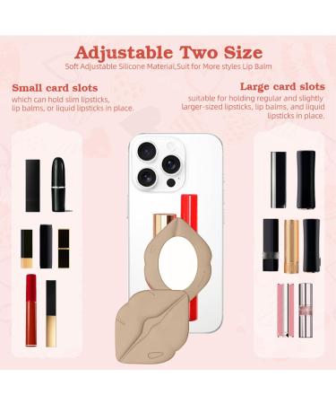 Lip Gloss Holder | Flexible device with mirror self-adhesive door for home family women girls mother girlfriend and wife - Buy Online on GoSupps.com