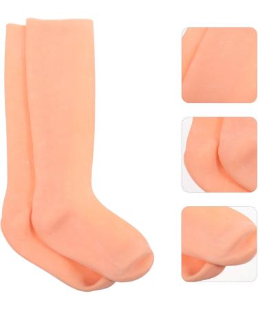 FOMIYES 1 Pair Moisturizing Socks Long Silicone Socks Overnight SPA Sock Soft Gel Socks Foot Covers Knee High Cracked Heel Dry Feet Treatment Socks - Buy Online on GoSupps.com