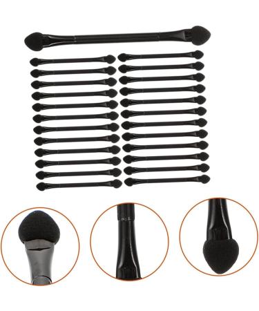 Baluue 25 Pcs Double Ended Eye Shadow Stick Makeup Beauty Tool Kits Eyeshadow Sponge Brush Plastic Black - Buy Online on GoSupps.com