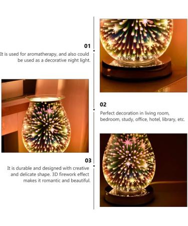 Yule Essential Oil Diffuser - 3D Glass Star Electric Wax Melter Night Light | Touch Control Aroma Lamp for Bedroom & Office (US Plug) | Decorative Fragrance Diffuser in Assorted Colors - Buy Online on GoSupps.com