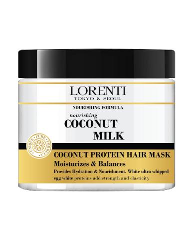 Lorenti LORENTI TOKYO & SEOUL Coconut Milk Hair Mask 500 ml | Coconut Milk Hair Mask | Repairing Treatment for Brittle Dry and Damaged Hair | Hair Care