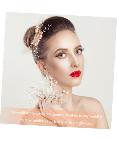 Mikinona Flower Hair Comb Decorative Hair Comb for Women Hair Accessories for Women Hanfu Hair Accessories Hair Comb for Women Accessories Fine Hair Pink The Flowers Hair Piece Metal Miss - Buy Online on GoSupps.com