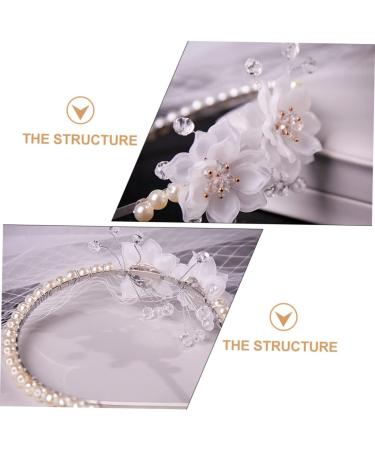 Didiseaon Pearl Flower Headband Wedding Hair Accessory Women Headband Flower Hair Ornament Flower Head Band Head Band for Bride Delicate Pearls Headband Bride Headband Wedding Decor - Buy Online on GoSupps.com