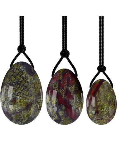 Yoni Egg Dragon Bloodstone - Kegel Exercise Balls for Pelvic Floor Strength | Natural Jade | Includes Box - Buy Online on GoSupps.com