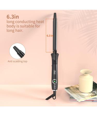 3/4 Inch Curling Iron - Professional Tourmaline Ceramic Hair Curler Dual Voltage Auto Off Travel-Friendly - 450 F (Black - Buy Online on GoSupps.com
