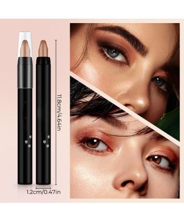 Waterproof Glitter Eyeshadow Pen | 16 Colors Shimmer Cream Makeup | Long-lasting Eyeliner & Eyeshadow Crayon - Buy Online on GoSupps.com