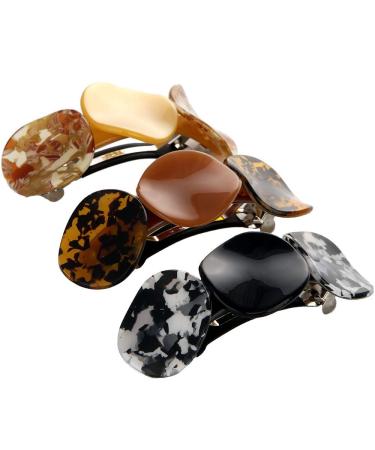 Loneedy Floral Hair Clips for Women | Retro-Classic Large Exquisite Hair Accessories (Black Dark Brown Gold) - Shop Internationally - Buy Online on GoSupps.com