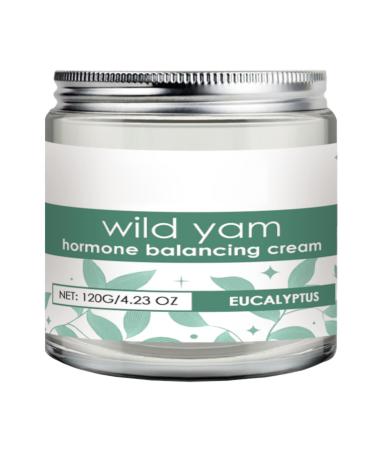 Wild Yam Cream for Hormone Balance Eucalyptus Scented Organic Wild Yam Root Extract 120g Jar Natural Hormone Balancing Cream Soothing and Nourishing for Women