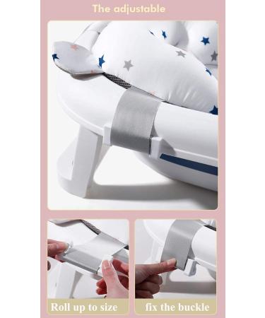 TINAYAUE Baby Bath Support - Infant Floating Bathtub Cushion | Soft Bath Pillow & Non-Slip Bath Seat Stand | Portable Newborn Shower Mat for 0-12 Months | L 45CM x W 32CM - Buy Online on GoSupps.com