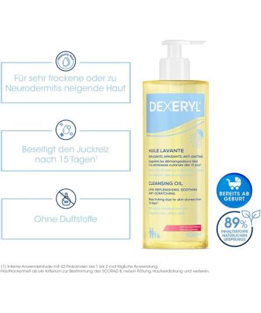 DEXERYL Cleansing Oil for Dry and Eczema Prone Skin - 500ml - Buy Online on GoSupps.com