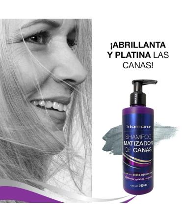 Xiomara Shampoo Matizador/Gray Toning Shampoo 2-Pack - 8.11 Fl Oz Each - Enhances Platinum Gray Hair - Buy Online on GoSupps.com