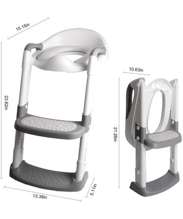 Wakagen Height adjustable potty training toilet seat with steps for boys and girls infant toddler child toilet training seat with handle  padded seat  non-slip wide steps  (ZX-001) - Buy Online on GoSupps.com