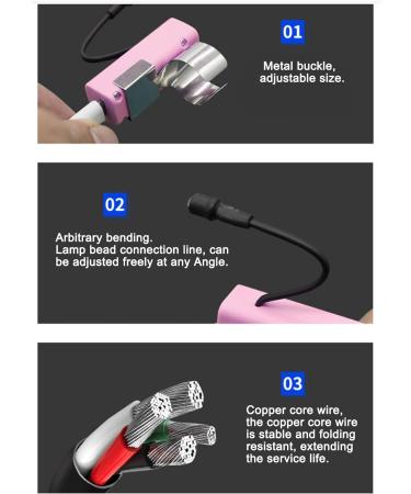 Rechargeable Ear Digging Tool Lamp for Ear Wax Removal - Pink - Buy Online on GoSupps.com
