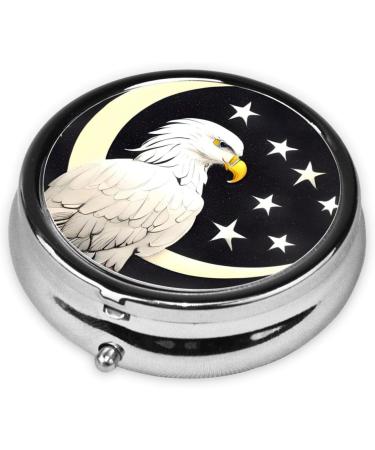 White Head Sculpture Pill Box - 3 Compartment Round Organizer | Portable Travel Pill Box for Purse & Pocket - Buy Online on GoSupps.com