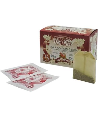 Apicoltura Brezzo Sweet Herbs | Rosehip & Hibiscus Herbal Tea | Organic Herbal Infusion with Antioxidant Action - 2 x 20 Filters in Individual Sachets (60 g) - Buy Online on GoSupps.com